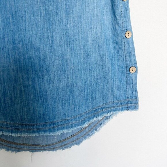 Denim Chambray Dress XSMALL NEW - Picture 5 of 10